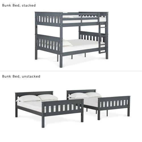 Harriet Bee Almedacheatham Full Over Full Solid Wood Standard Bunk Bed